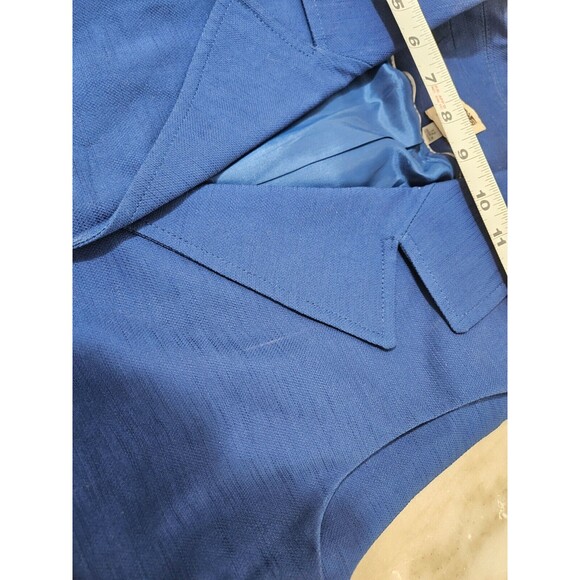 NWT Anne Klein Women's Vest Small Royal Blue Lined Dress Suit Jacket Size 12 - Picture 8 of 12